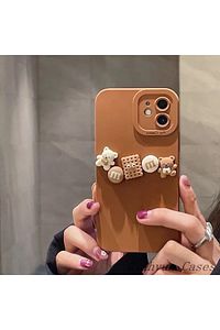 Iphone 11 Uyumlu (12 Görünümlü ) 3d Bisküvi Ve Ayıcıklı Kılıf ürün fotoğrafı