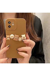 Iphone 11 Uyumlu (12 Görünümlü ) 3d Bisküvi Ve Ayıcıklı Kılıf ürün fotoğrafı
