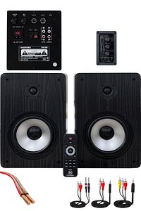 RM-500 Aktif Stüdyo Referans Monitörü 5 İNÇ ÇİFT Bluetooth USB 180 Watt ürün fotoğrafı