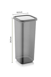 12'li Set Jumbo Boy Sızdırmaz Kapaklı Kare Erzak Saklama Kabı Antrasit 12 X 1.70 Lt Etiketli ürün fotoğrafı