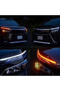 Far Üstü Kayar Sinyalli Led Gündüz Farı Şerit Lamba Takımı 60 cm ürün fotoğrafı