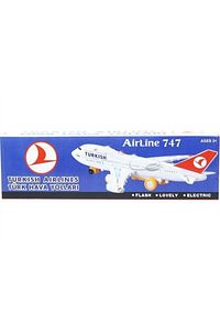 Yerde Gezen Pilli Işıklı Airline Uçak 747 Ch-132tk ürün fotoğrafı