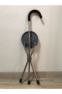 Krom Baston Oturaklı Tabure Sandalye ürün fotoğrafı