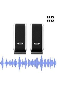 Sn-820 2.0 Siyah/gümüş Lcd Ince Tasarım Usb Speaker ürün fotoğrafı