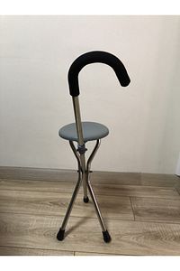 Krom Baston Oturaklı Tabure Sandalye ürün fotoğrafı