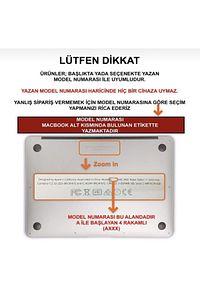 Macbook Air 13 M1 2020 Kılıf Parlak Şeffaf Kapak Koruma Kılıf 13.3' A2337 Uyumlu ürün fotoğrafı