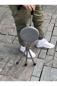 Krom Baston Oturaklı Tabure Sandalye ürün fotoğrafı