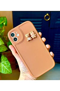 Iphone 11 Yuvarlak Kamera Ayıcık Tasarımlı Yumuşak Silikon Kamera Korumalı Ayıcıklı Kılıf ürün fotoğrafı