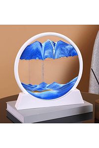 7 Inç Hareketli Kum Sanatı Kum Saati Hediye Özel Gün Hediyesi Yuvarlak Cam 3d Deniz Kum ürün fotoğrafı