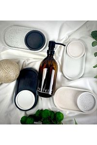 Dekoratif Hediyelik Oval Beyaz Biblo Tabak Takı Tabağı Mum Tabağı Mumluk Organizer ürün fotoğrafı