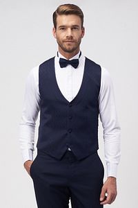 Erkek Ekstra Slim Fit Dar Kesim Yelekli Smokin Damatlık ürün fotoğrafı