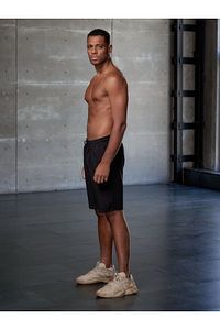 Viterbo Model Erkek Boks Şort Spor Şort Rahat Şort Hafif Penye Bol Şort Siyah Renk ürün fotoğrafı