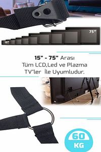 15-75" Lcd-led Tv Askısı Bebek Güvenlik Kemeri -aparatı 99 102 82 109 106 140 121 114 119 Ekran ürün fotoğrafı