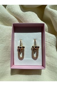 Zirkon Taşlı Çelik Tiffany Tasarım Küpe ürün fotoğrafı