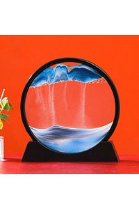 7 Inç Hareketli Kum Sanatı Kum Saati Hediye Özel Gün Hediyesi Yuvarlak Cam 3d Deniz Kum ürün fotoğrafı