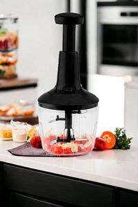 El Rondosu , Bas Kes Pratik El Robotu 1000ml Yeni Nesil Doğrayıcı, 5 Bıçaklı Manuel Doğrayıcı ürün fotoğrafı