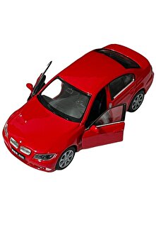 Shem Kırmızı 1:36 Metal Bmw 330i Oyuncak Lisanslı Diecast Metal