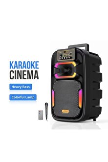 Tastech MİKROFONLU BLUETOOTH SPEAKER LED IŞIKLI KARAOKE HOPARLÖR