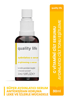 Quality Life C Vitamini Serum - Cilt Yüz Serumu - Fiyatı, Yorumları