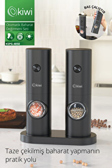 ハピオカ　気功セット Kiwi KSPG-4849 Pilli Işıklı Tuz Karabiber Değirmeni Tekli Fiyatı
