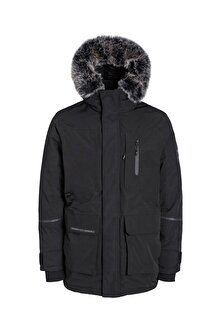 Jack & Jones Jack Jones Exped Parka Erkek Siyah Mont 12215576-02