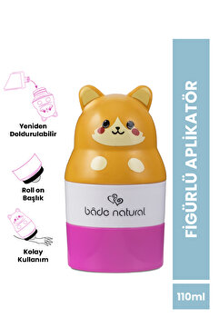 Bade Natural Güneş Koruyucu Losyon Aplikatörü Kedi Figürlü Doldurulabilir Roll On 110 ml