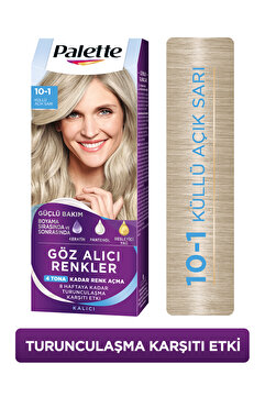 Palette Göz Alıcı Renkler Renk Açıcı 10-1 Küllü Açık Sarı Pantenol & Besleyici Yağ İçeren Saç Boyası 50 ml