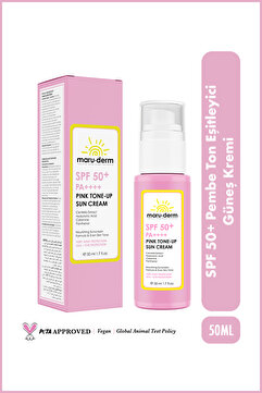 Maru.Derm Pembe Ton Eşitleyici (Pink Tone-Up) Güneş Kremi SPF 50+ PA++++ | Yeni Nesil Kore Filtreli 50 ML