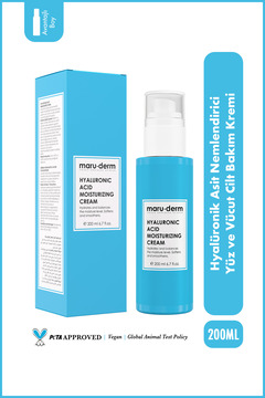 Maru.Derm Hyalüronik Asit Nemlendirici Yüz Bakım Kremi 200 ML