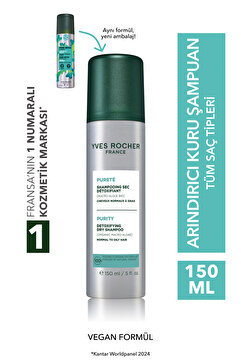 Yves Rocher Arındırıcı Kuru Şampuan - Tüm Saçlar / Purete - Tuzsuz ,Vegan -150ml