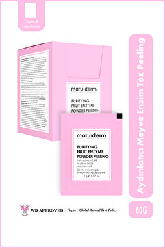Maru.Derm Arındırıcı Meyve Enzim Toz Peeling 60 G (Salisilik Asit 0.5% + Çay Ağacı Yağı 2% + Allantoin 0.5%)