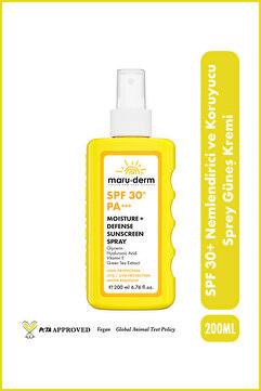 Maru.Derm Nemlendirici ve Koruyucu Sprey Güneş Kremi SPF 30+ PA++++ 200 ML