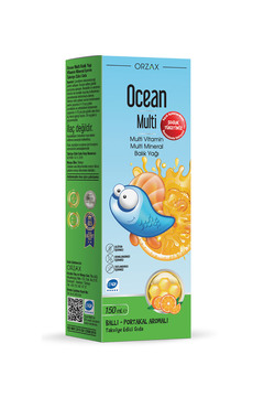 Ocean Multi — Multivitamin Multimineral + Omega3 Balık Yağlı, Ballı Portakal Aromalı Şurup 150 ml