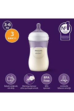 Philips Avent Doğal Tepkili Biberon PP, 260ml, 3-6 Ay, SCY903/01