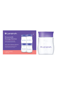 LANSINOH Anne Sütü Saklama Şişeleri 4 Adet 160ml