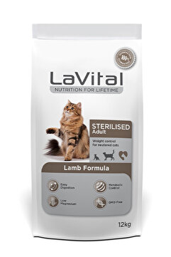 LaVital Kısırlaştırılmış Kuru Kedi Maması (Sterilised Adult) Kuzu Etli 12 KG