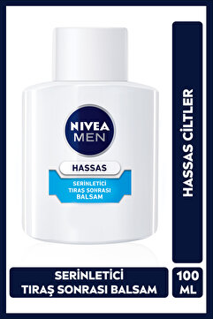 NIVEA MEN Erkek Hassas Ciltlere Özel Tıraş Sonrası Balsam 100ml, Serinletici, Yanma ve Kızarıklık Karşıtı