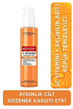 L'Oreal Paris Revitalift Clinical [C vitamini + Salisilik Asit] Gözenek Karşıtı, Aydınlatıcı Temizleme Jeli