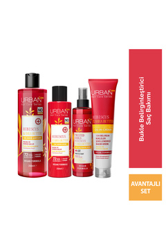 Urban Care Hibiscus & Shea Butter Kıvırcık ve Dalgalı Saçlara Özel Bukle Belirginleştirici Saç Bakım Seti 4'lü