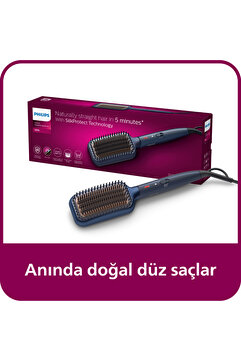 Philips Düzleştirici Tarak, Anında Doğal Düz, Pürüzsüz Kabarmayan Saçlar, BHH885/00