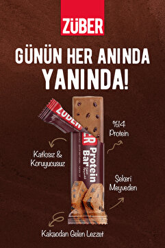 Züber Protein Bar Kakao Parçacıklı 35g x 12 Adet
