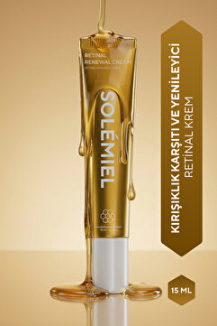 Solemiel Retinal ve Peptit İçeren Cilt Görünümünü Aydınlatan ve Pürüzsüz Görünüm Sağlayan Bakım Kremi 15 ML