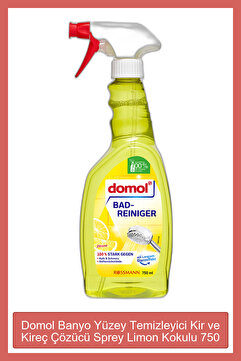 Domol Banyo Yüzey Temizleyici Kir Ve Kireç Çözücü Sprey Limon Kokulu 750 ml