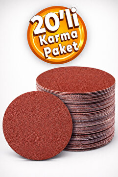 Badem10 20 Adet Cırt Zımpara Kağıdı El Zımparaları Seti 115 Mm Avuç Içi Spiral Taşlama Karma Paket