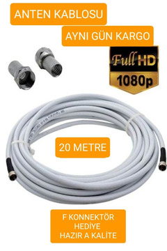 OEM Çanak Anten,uydu,televizyon Kablosu Rg6 Hd 20 Metre