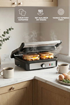 Sinbo SSM-2590 Izgara & Tost Makinesi –Çok Amaçlı Kullanım 2000W