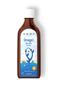 VOOP Çocuklar için Balık Yağı Omega 3 Portakal Aromalı Şurup | Yüksek EPA & DHA Kaynağı  - 150 ml