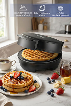 Sinbo Ssm-2589 Belçika Waffle Makinesi, Yapışmaz Kaplama 1000 Watt