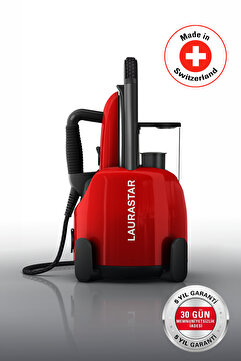 LAURASTAR Lift Buhar Kazanlı Ütü - Kırmızı (%100 Kuru Buhar Teknolojisi, %50 Zaman Tasarrufu)