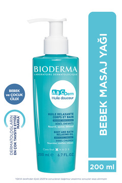 Bioderma ABCDerm Relaxing Oil Yenidoğan, Bebek, Çocuk Besleyici, Nemlendirici, Rahatlatıcı Masaj Yağı 200 ML